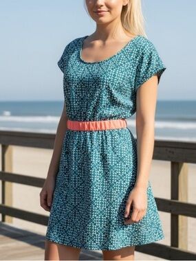 ROXY Geometric Open Back
Dress - L